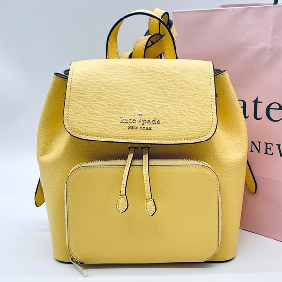 kate spade Handbags - ♠️Kate Spade Darcy Flap Backpack Yellow NWT